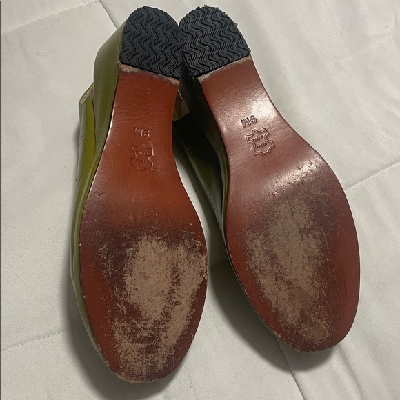 Re-Mix Vintage Shoe Company Greta Avocado Green Wedge Wedged Retro Shoe Size 9 - Picture 6 of 16